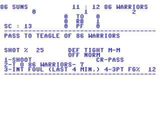 Basketball - The Pro Game — ss (WOR)