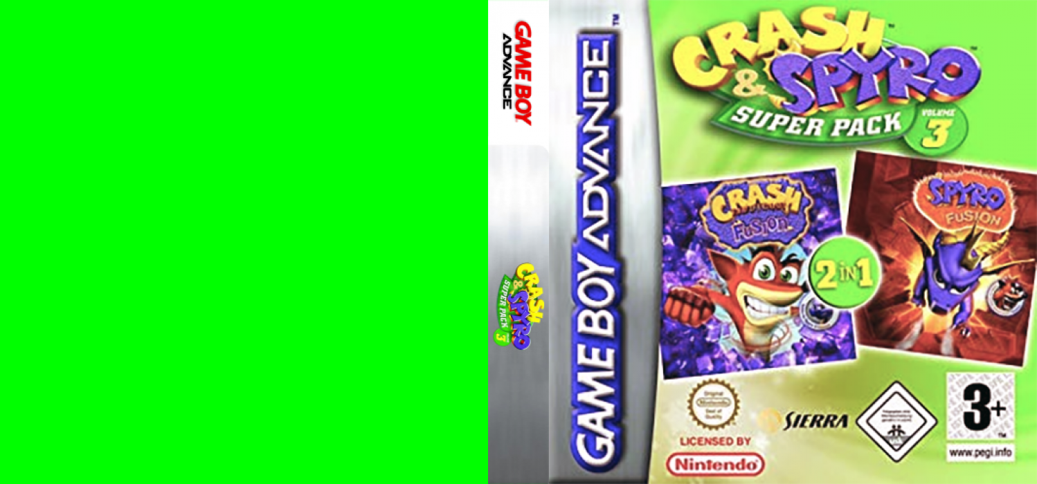 Crash And Spyro Superpack - Spyro Orange - The Cortex Conspiracy + Crash Bandicoot Purple - Ripto's Rampage — box-texture (EU)
