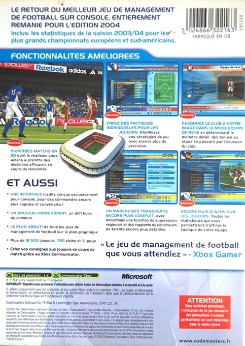 Roger Lemerre - La Selection des Champions 2004 — box-2D-back (FR)