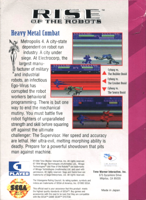 Rise Of The Robots — box-2D-back (US)