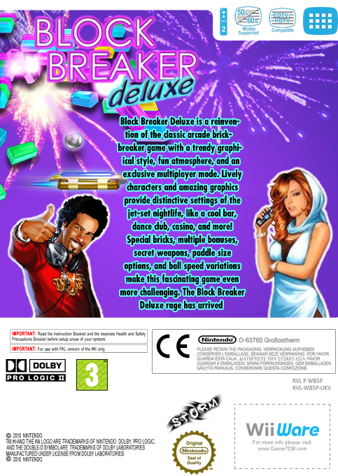 Block Breaker Deluxe — box-2D-back (EU)