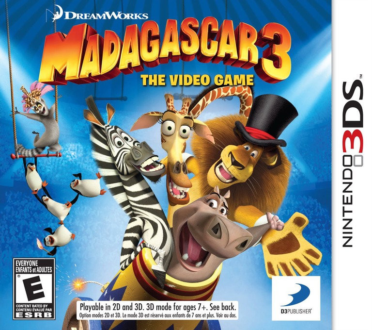 Madagascar 3 - The Video Game box art