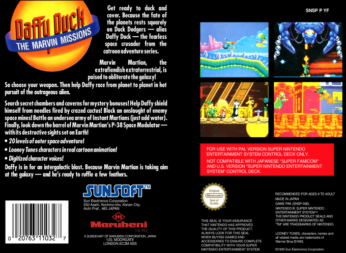 Daffy Duck - The Marvin Missions — box-2D-back (EU)