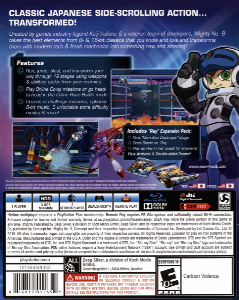 Mighty No. 9 — box-2D-back (US)