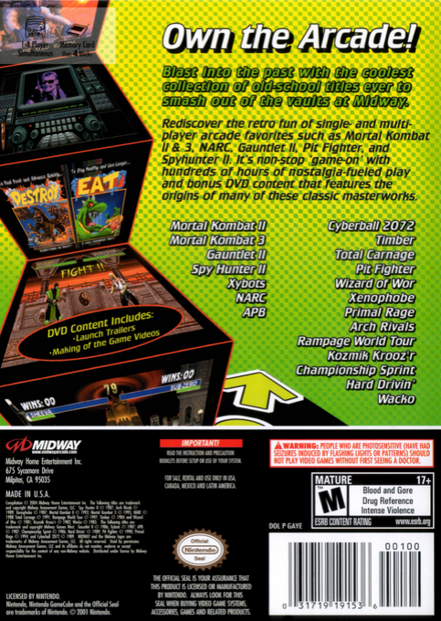 Midway Arcade Treasures 2 — box-2D-back (US)
