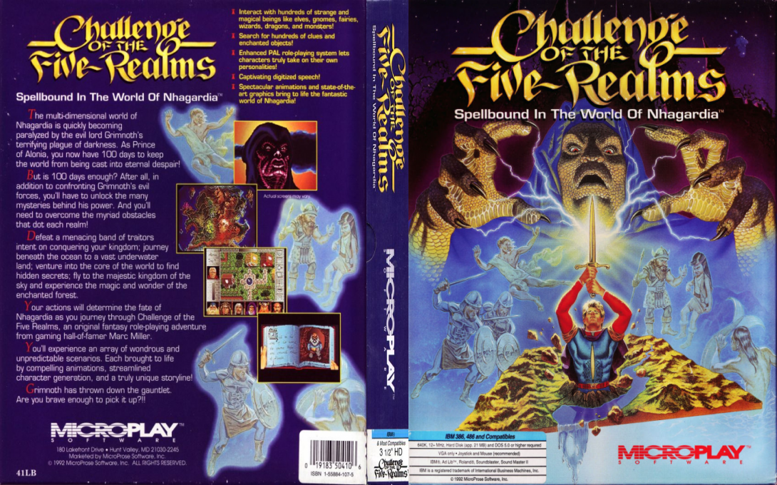 Challenge Of The Five Realms — box-texture (US)