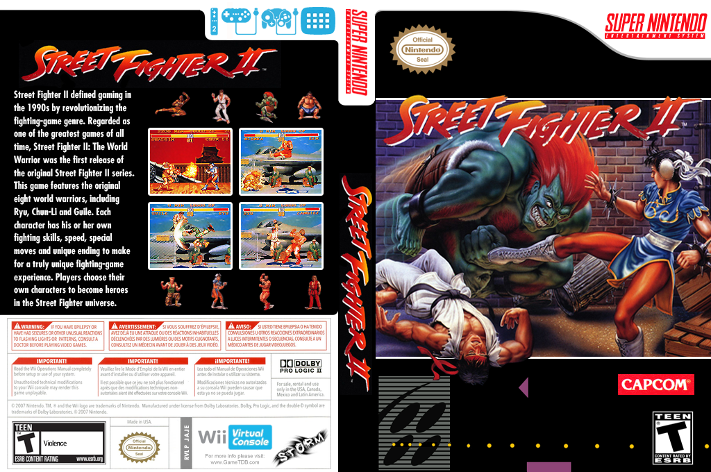 Street Fighter II : The World Warrior — box-texture (US)