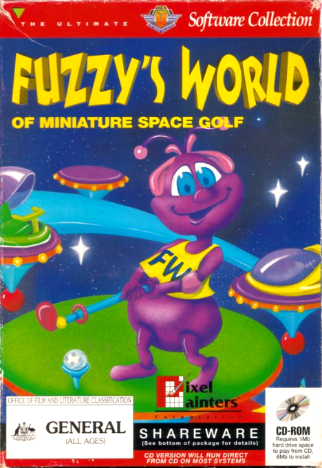 Fuzzy's World Of Miniature Space Golf — box-2D (AU)