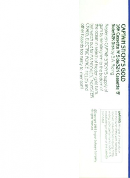 Captain Sticky's Gold — box-2D-back (WOR)