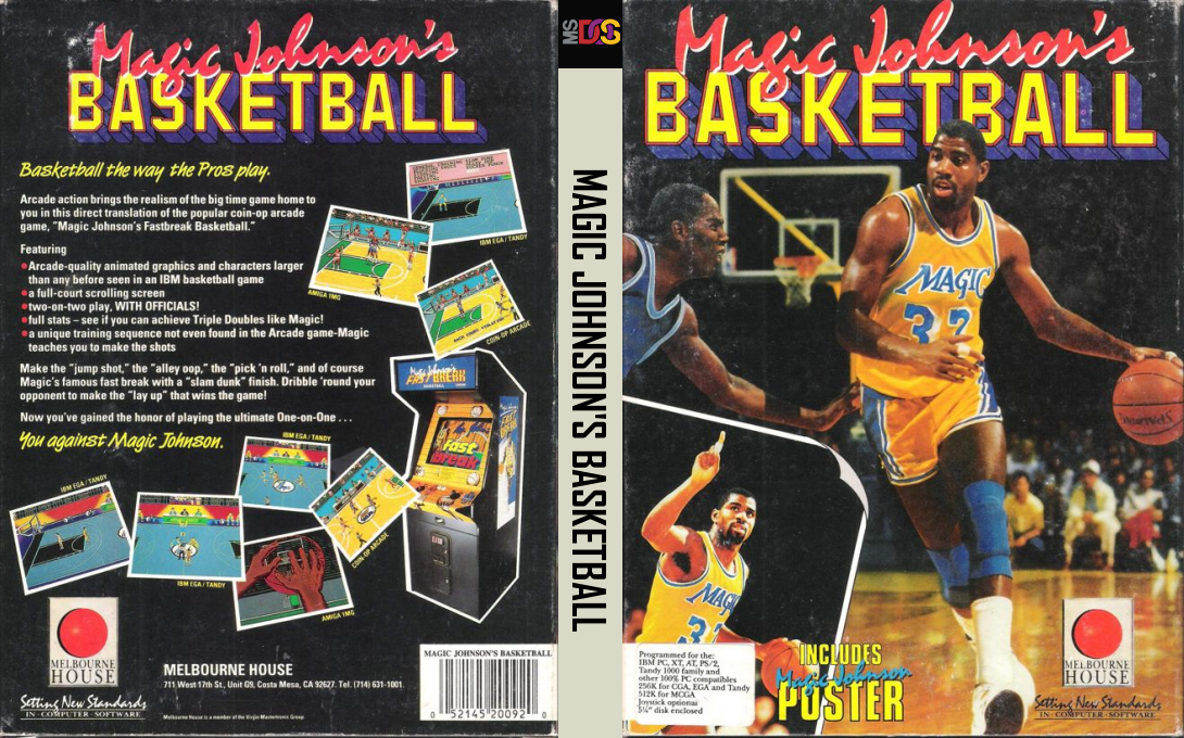 Magic Johnson's Basketball — box-texture (US)