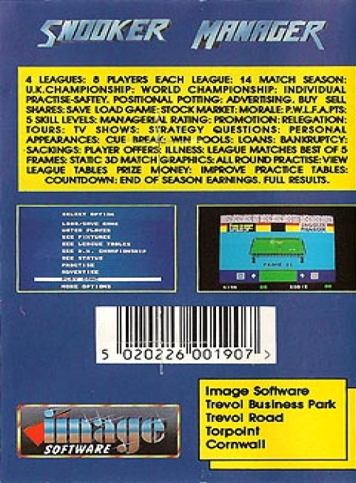 Snooker Manager — box-2D-back (WOR)