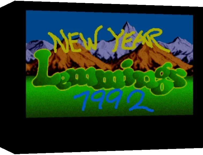 Lemmings New Year 91-92 — box-3D (WOR)