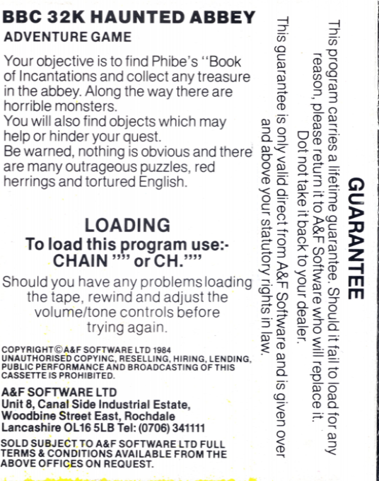 Haunted Abbey, The — box-2D-back (WOR)