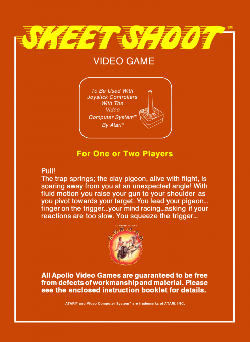Skeet Shoot — box-2D-back (US)