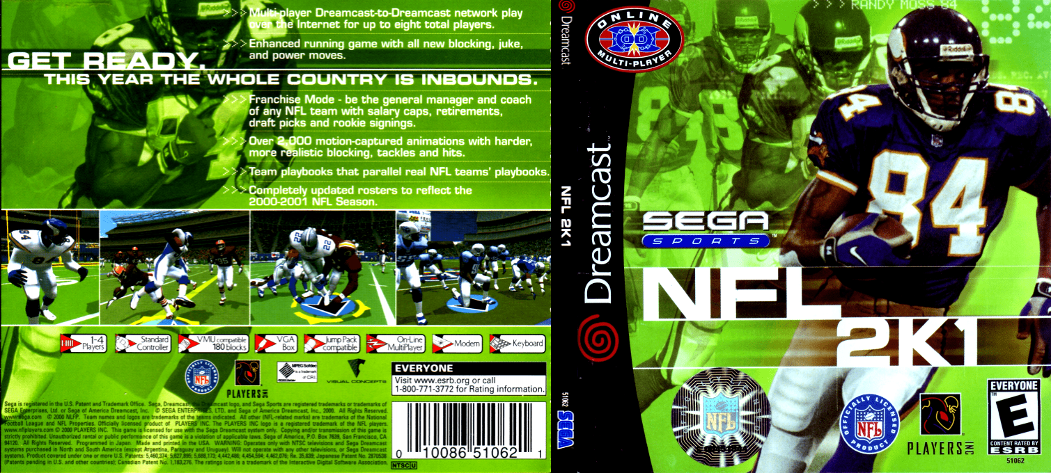 NFL 2K1 — box-texture (US)
