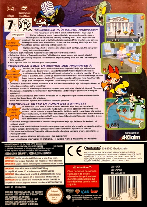 Powerpuff Girls, The - Relish Rampage - Pickled Edition — box-2D-back (EU)