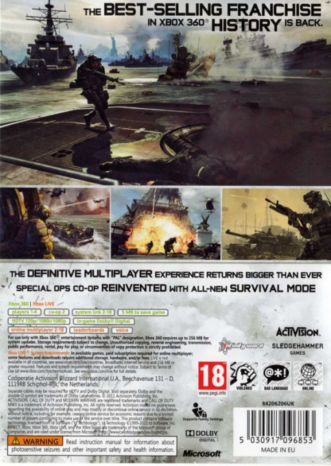 Call of Duty - Modern Warfare 3 — box-2D-back (EU)