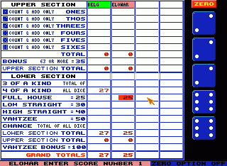Multi-Player Yahtzee — ss (WOR)