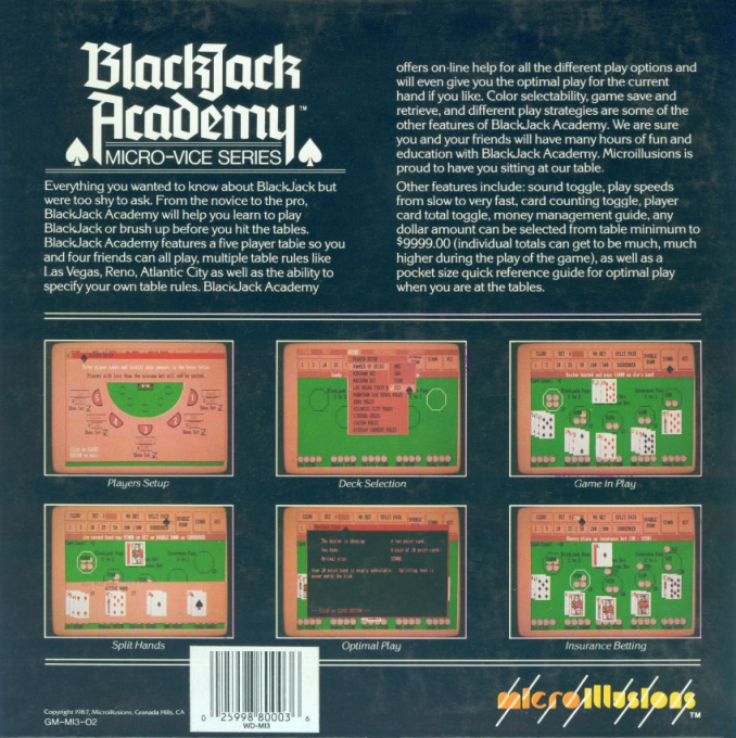 Blackjack Academy — box-2D-back (CUS)