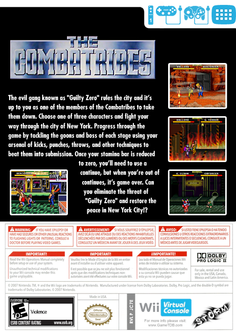 Combatribes — box-2D-back (US)