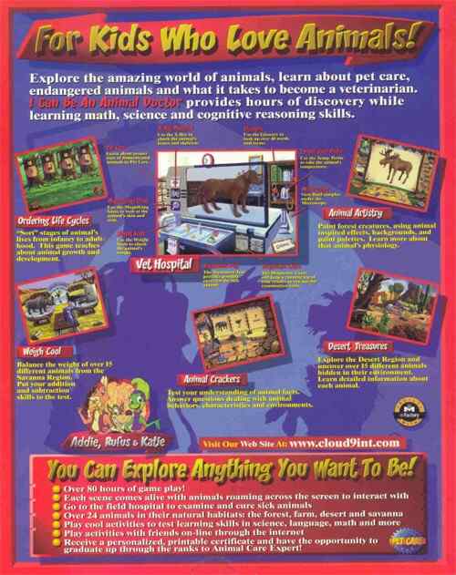 I Can Be an Animal Doctor — box-2D-back (US)