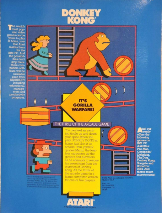 Donkey Kong — box-2D-back (US)