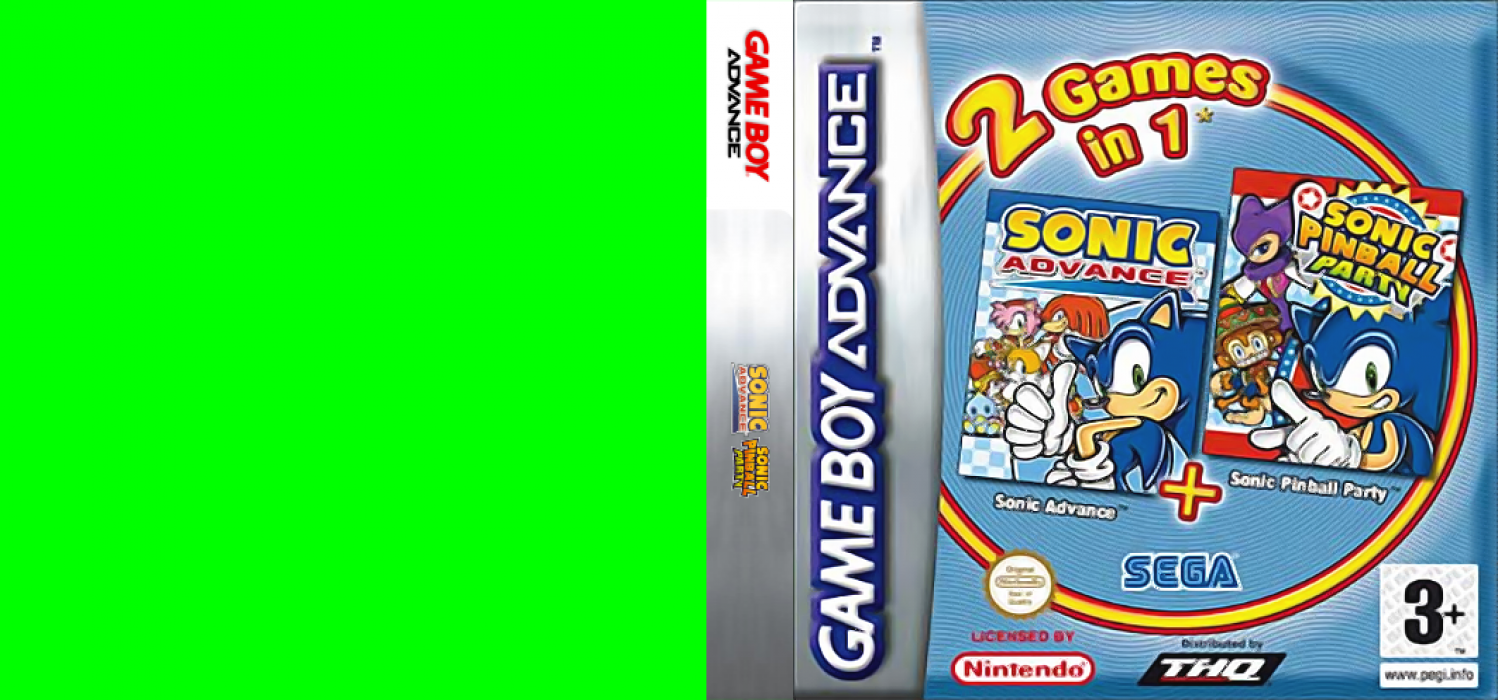 Combo Pack - Sonic Advance + Sonic Pinball Party — box-texture (EU)