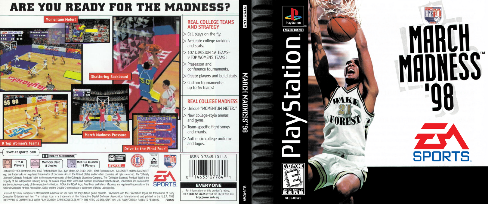 March Madness '98 — box-texture (US)