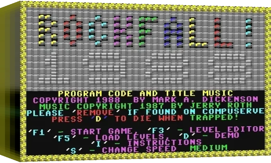Rockfall! 1988 — box-3D (WOR)