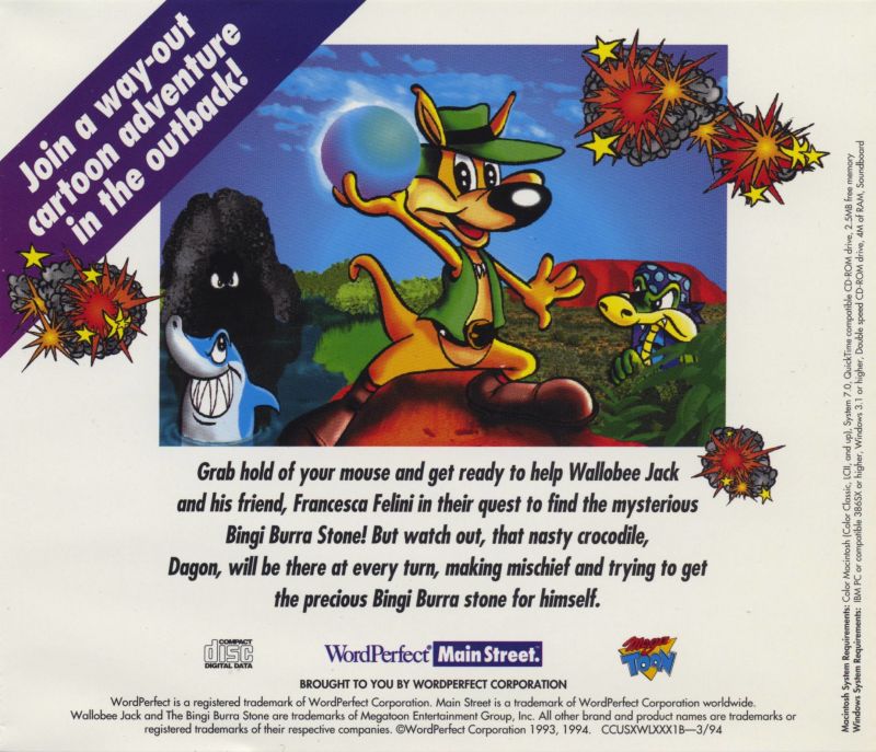 Wallobee Jack: The Bingi Burra Stone — box-2D-back (US)