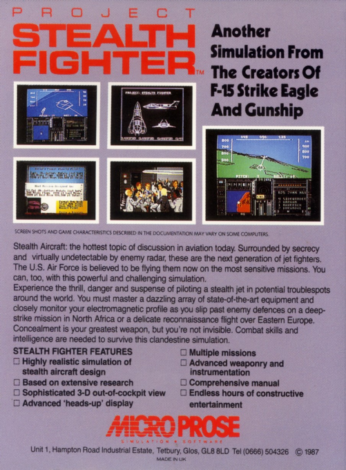 F-19 Stealth Fighter — box-2D-back (EU)