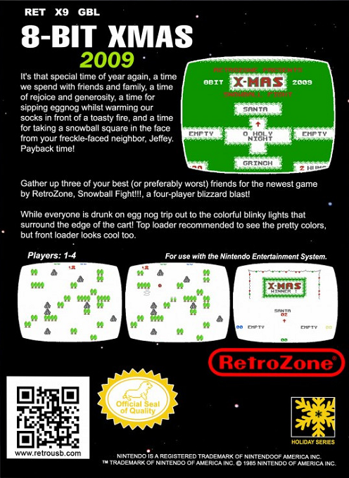 8-BIT XMAS 2009 — box-2D-back (WOR)