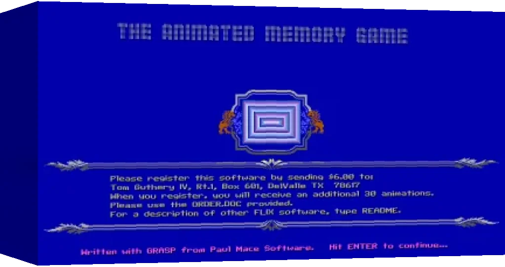 The Animated Memory Game — box-3D (WOR)