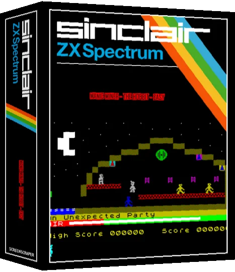 Manic Miner - The Hobbit - Easy — box-3D (SS)