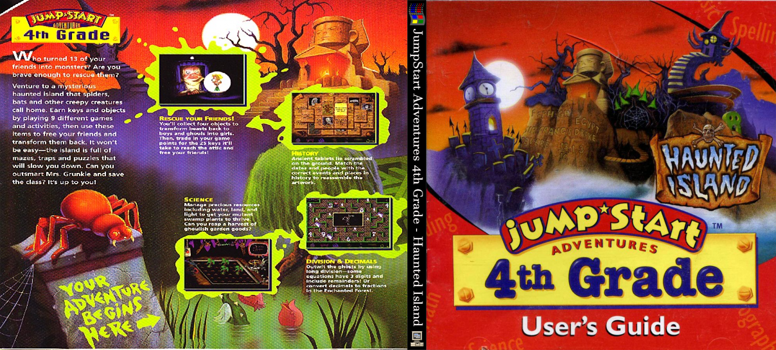 JumpStart Adventures 4th Grade: Haunted Island — box-texture (CUS)
