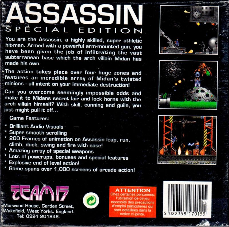 Assassin - Special Edition — box-2D-back (CUS)