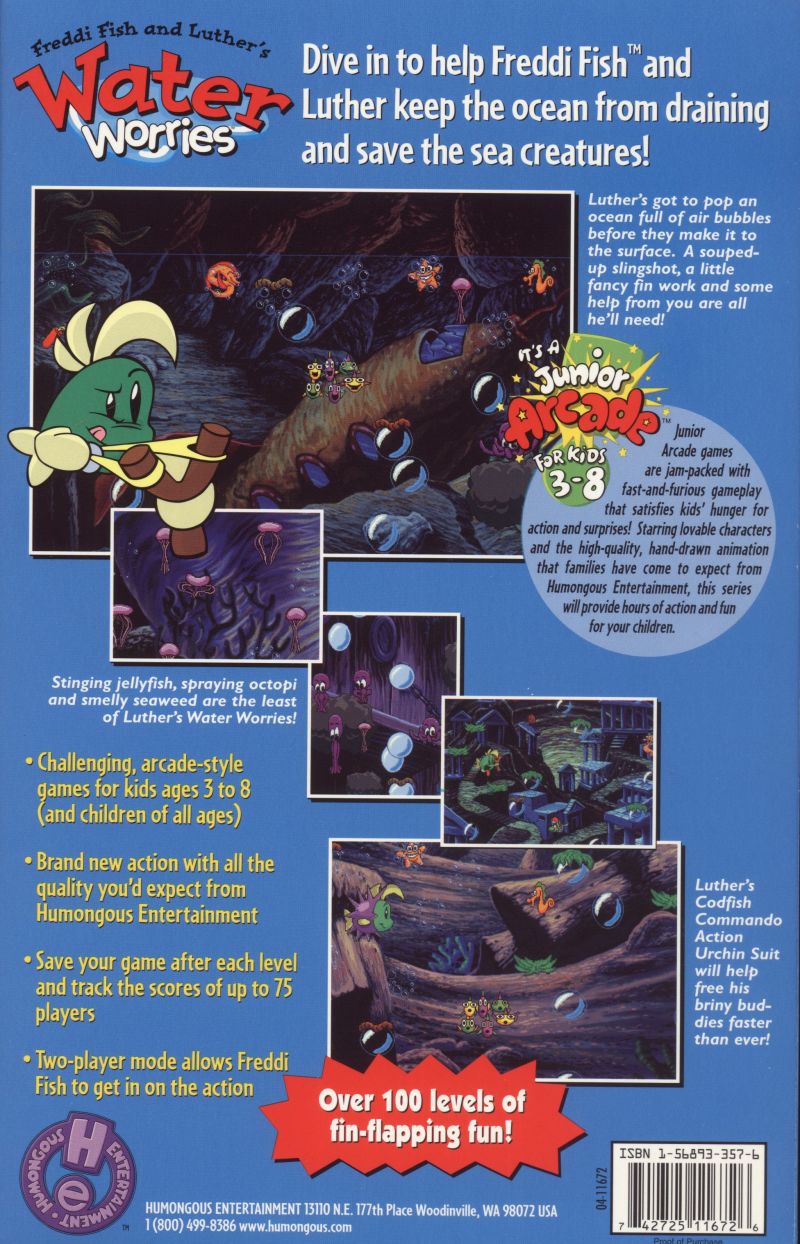 Freddi Fish and Luther's Water Worries — box-2D-back (US)