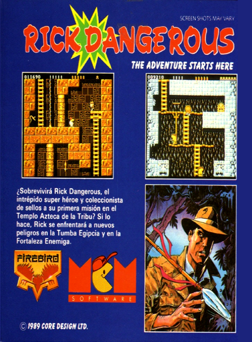 Rick Dangerous — box-2D-back (SP)