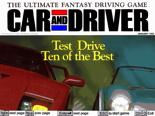 Car And Driver — sstitle (WOR)