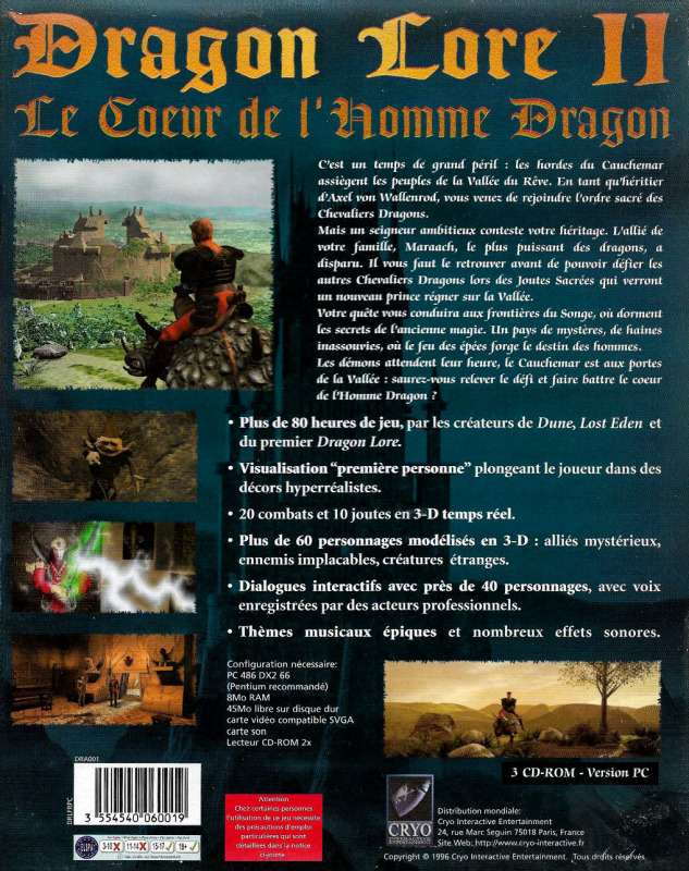 Dragon Lore 2 - The Heart Of The Dragon Man — box-2D-back (FR)