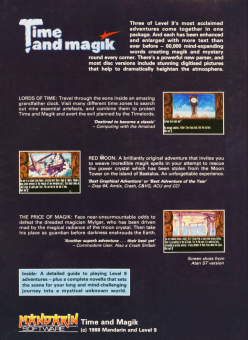 Time and Magik — box-2D-back (EU)