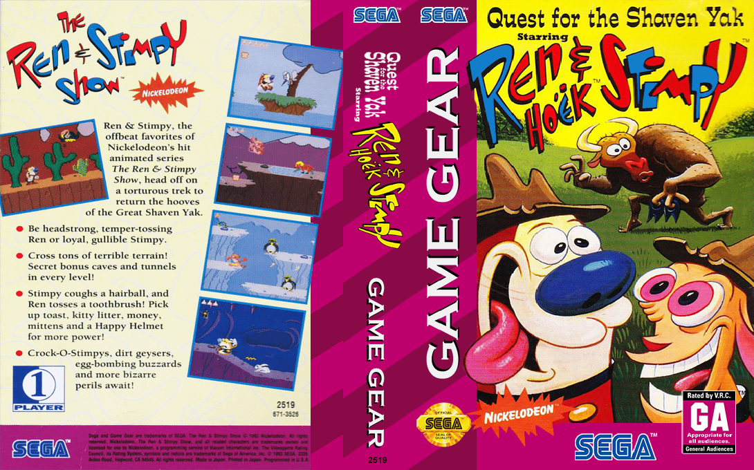 Quest For The Shaven Yak Starring Ren Hoek And Stimpy — box-texture (US)