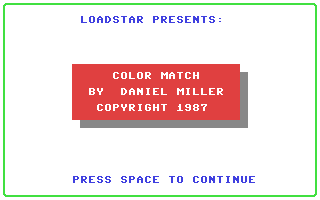 Color Match — sstitle (WOR)
