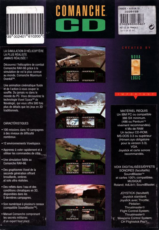 Comanche CD — box-2D-back (FR)