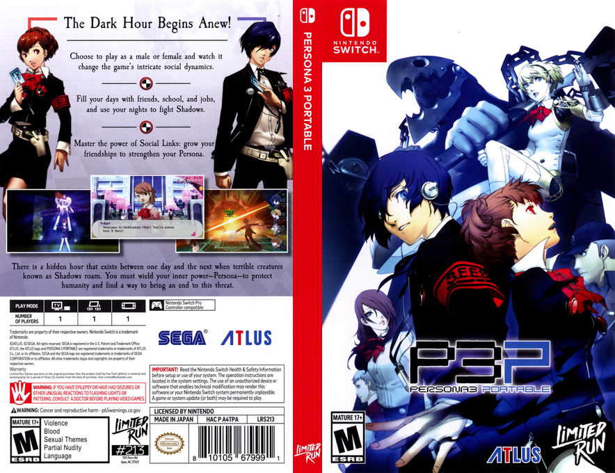 Persona 3 Portable — box-texture (US)