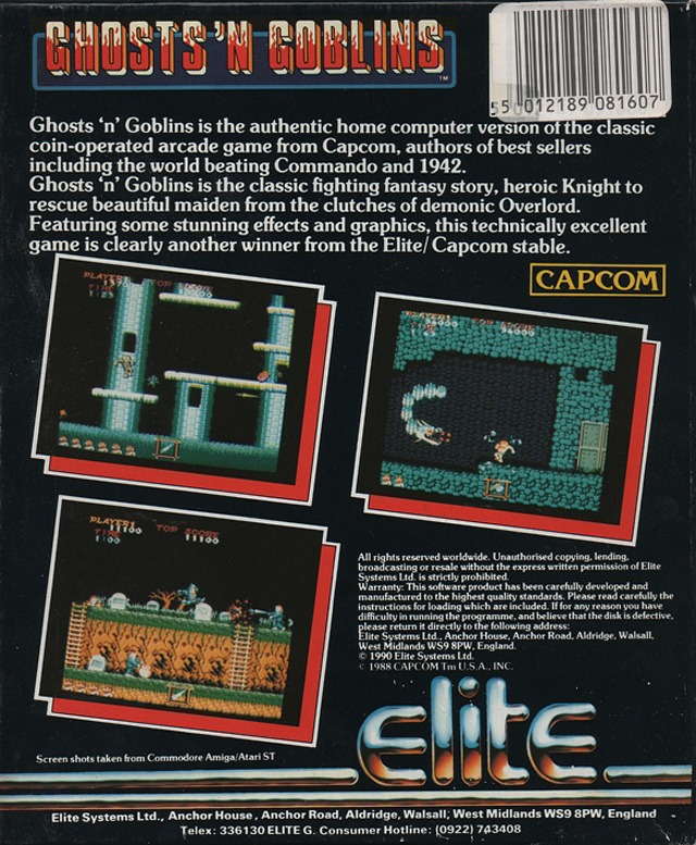 Ghosts'n Goblins — box-2D-back (EU)