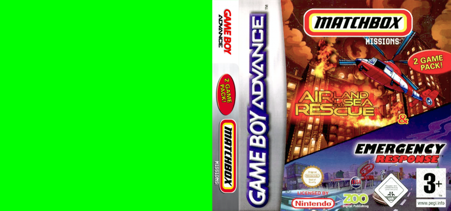2 Game Pack! - Matchbox Missions - Emergency Response + Air, Land and Sea Rescue — box-texture (EU)
