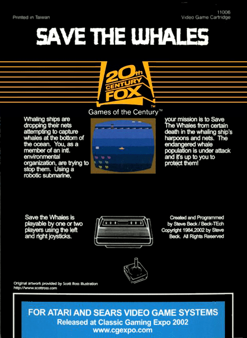 Save The Whales — box-2D-back (US)