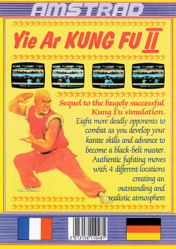 Yie Ar Kung-Fu 2 — box-2D-back (EU)