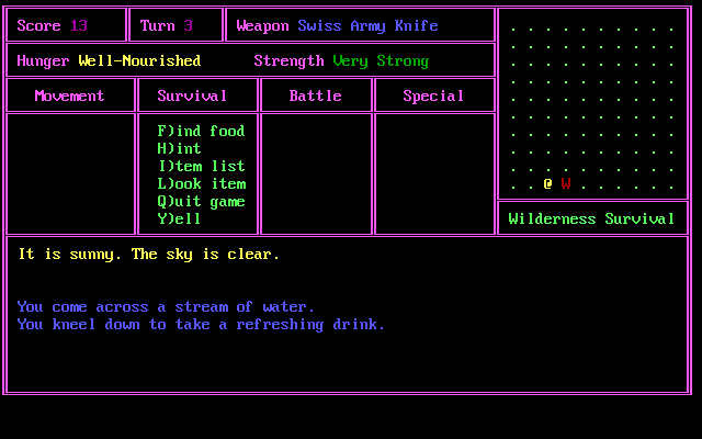 Wilderness Survival — ss (WOR)